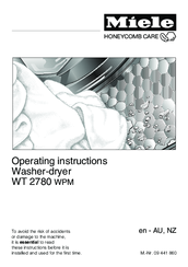 Miele WT 2780 WPM Operating Instructions Manual