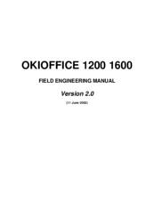 Oki OKIOFFICE 1200 Field Engineering Manual