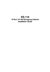 Avanis KS-116 Installation Manual