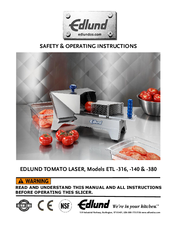 EDLUND ETL -140 Safety & Operating Instructions Manual