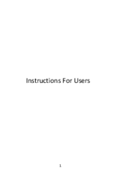 Onida i9 Instructions For Use Manual