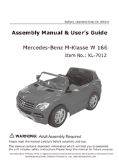 Kalee KL-7012 Assembly Manual & User Manual