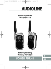 AUDIOLINE POWER PMR 40 Operating Instructions Manual