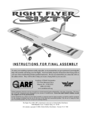 Global Hobby Right Flyer 60H ARF Instructions For Final Assembly