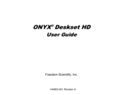 Freedom Scientific Onyx User Manual