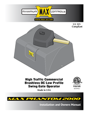 Max Phantom 2000 Installation And Owner's Manual