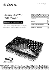 Sony BDP-BX120 Operating Instructions Manual