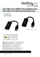 StarTech.com USB32VGAES Instruction Manual