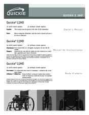 Quickie 2 Owner's Manual