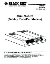 Black Box Mini-Modem MD1620A-JAP User Manual