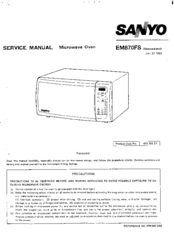 Sanyo EM870FS Service Manual