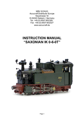 MBV SCHUG SAXONIAN IK 0-6-0T Instruction Manual