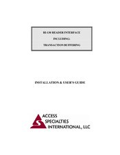 Access Specialties International RI-130 Installation & User Manual