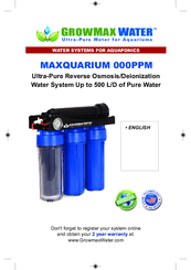 GrowMax Water MAXQUARIUM 000PPM User Manual