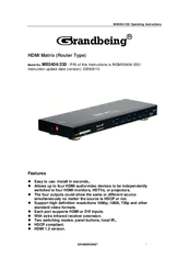 Grandbeing MX0404-330 Operating Instructions Manual