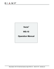 Biamp Vocia WS-10 Operation Manual