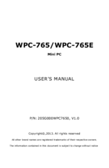 Wincomm WPC-765E User Manual