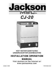 Jackson CJ-20 Installation Operation User Manual