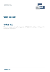 Snell Sirius 600 User Manual