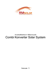 RM Solar Combi Konverter Solar System Installation Manual