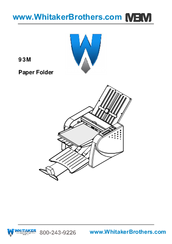 Whitaker 93M User Manual
