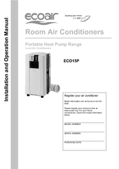 Eco Air ECO15P Installation And Operation Manual