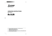 Mitsubishi Electric MAC-102CRC-E Mr. Slim Operating Instructions Manual