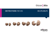 oticon Alta ITC Instruction Manual