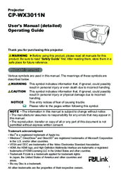 PJLink CP-WX3011N User Manual