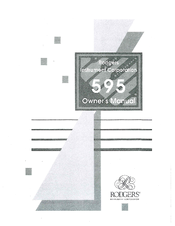 Rodgers 595 Owner's Manual