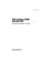 Digital Equipment DECstation 5000 Model 200 Operator's Manual