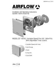 Airflow QT 150VS Installation And Operating Instructions Manual