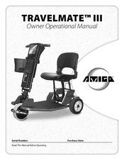 Amigo TRAVELMATE III Owner Operational Manual