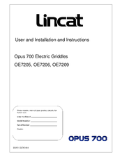 Lincat Opus OE7209 User Installation And Instructions