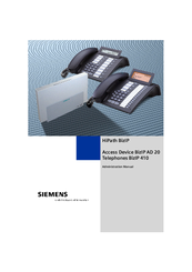 Siemens Hipath bizip 410 Administration Manual