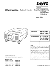 Sanyo PLC-XF12N/NL Service Manual