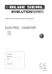 Blue Seal Evolushion E512 Installation And Operation Manual