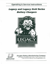 Douglas Battery Legacy Gold series Operating And Service Instructions