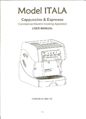 Comobar Itala User Manual