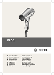 Bosch PHD 5 Series Operating Instructions Manual