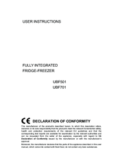 Appliance 365 UBF701 Instruction Manual