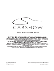 Car Show CS-TY1210-12 Installation Manual