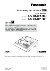 Panasonic AG-HMX100P Operating Instructions Manual