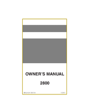 Regal 2800 Owner's Manual