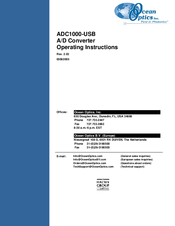 Ocean Optics ADC1000-USB Operating Instructions Manual
