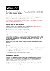 PlasmaPart WSME 200 User Manual