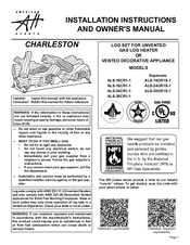 American Hearth CHARLESTON ALS-24CR1-1 Installation Instructions And Owner's Manual