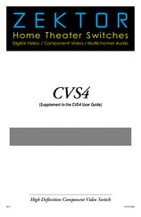 Zektor CVS4 User Manual