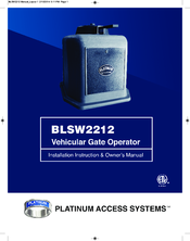 Platinum Access Systems BLSW814 Installation Instruction And Owenrs Manual