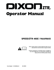 Dixon ZTR SPEEDZTR 48SE Operator's Manual